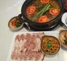Red Bean and Pickled Cabbage Soup with Tofu Pudding