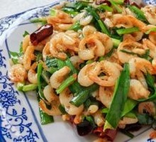 Stir-fried Leek with Shrimp Paste