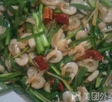 Stir-fried Leek with Shrimp Paste