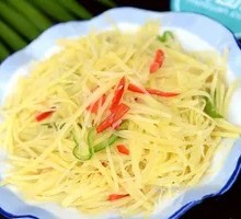 Sliced Potatoes with Green Pepper