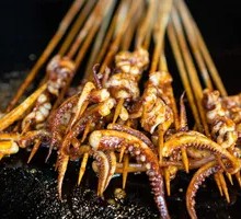 Fresh Squid Skewers