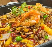 Dry Pot Shrimp with Bullfrog