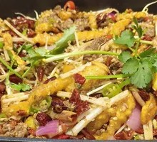 Dry Pot Beef with Bullfrog