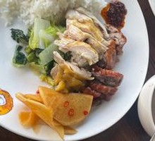 Char siu and roast duck rice