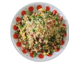 Ham and Green Pepper Fried Rice