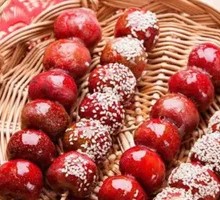 Candied hawthorn on a stick