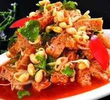 Bean Sprout and Wheat Gluten Salad