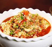 Tomato and Minced Pork on Tofu