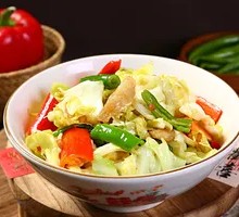 Oil渣 Stir-fried Chinese Cabbage