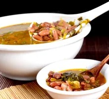 Water-fermented Vegetables and Red Bean Soup