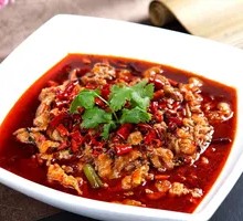 Spicy Sliced Pork in Boiling Sauce with Rice