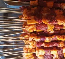 Beef Skewers with Marbled Fat