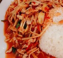 Sour Bamboo Shoots and Pork Rice Bowl