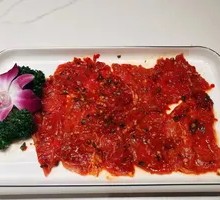 Sliced Beef with Green and Red Peppers