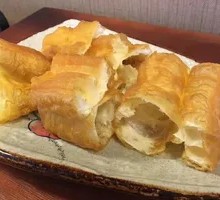 Purple Rice Dumpling with Ham Sausage and Fried Dough Stick