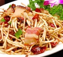 Houttuin and Preserved Meat Stir-fry