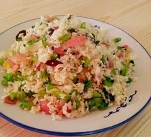 Ham and Bitter Greens Fried Rice