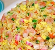 Shrimp and Egg Scrambled Rice with Green Onion