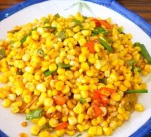 Green Pepper Stir-fried with Corn