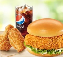 Spicy Chicken Burger & Wings Combo