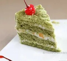 Matcha Peach Cake