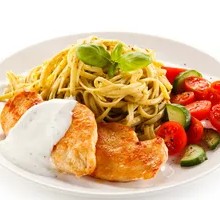 Eggplant Seafood Stir-Fried Noodles