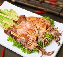 Fried Squid Skewers