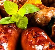 Charcoal-Grilled Sausage