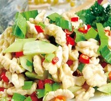 Peach Kernel and Cucumber Salad