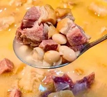 White Kidney Bean and Ham Stew