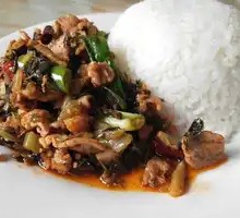 Pickled Vegetable and Pork Rice Bowl