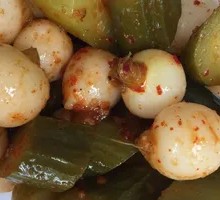 Grandma's Pickled Radish and Cucumber Platter