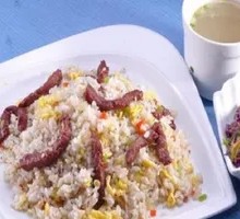 Salted Pork and Potato Noodles Rice Bowl