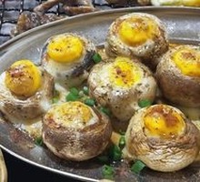 Mushroom and Quail Egg Dish