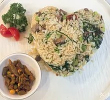 Dried Beef and Bitter Herb Fried Rice