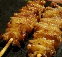 Charcoal-Grilled Chicken Skin Skewers