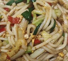 Egg Fried Wide Rice Noodles