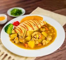 Chicken Curry Rice Omelette