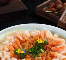 Steamed Garlic and Vermicelli Shrimp