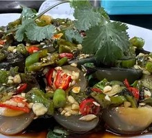 Spicy Pepper and Tofu Skin with Century Egg