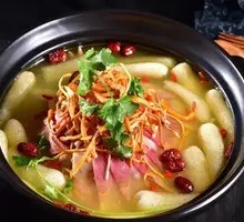 Bamboo Mushroom, Yam, Ham and Chicken Hot Pot