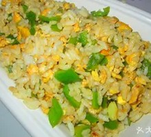 Green Pepper and Potato Fried Rice