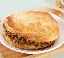 Pork and beef stuffed flatbread