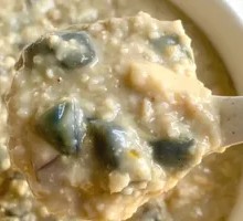 Century Egg Chicken Sausage Oatmeal Porridge