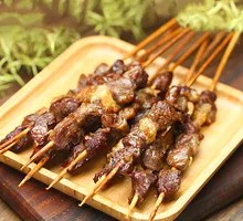Lamb Skewers on Red Willow Branches