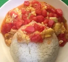 Tomato and Egg Rice Bowl