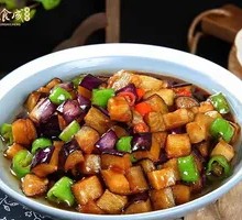 Stir-Fried Eggplant Cubes