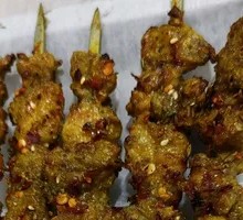 Steel Rod Grilled Meat