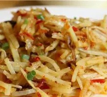 Eggplant and Potato Shreds