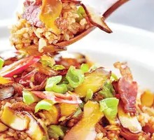 Fried Dry Mushroom with Edamame